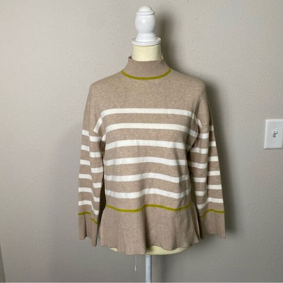 Tahari Super Soft Striped Mock Neck Tunic Sweater Women's Size Small - Picture 4 of 16